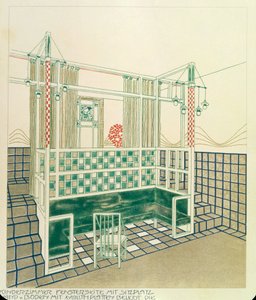 Stanza dei bambini con superfici completamente lavabili, Bauer, Leoppold (1872-1953). pubblicato da Alexander Koch a Darmstadt